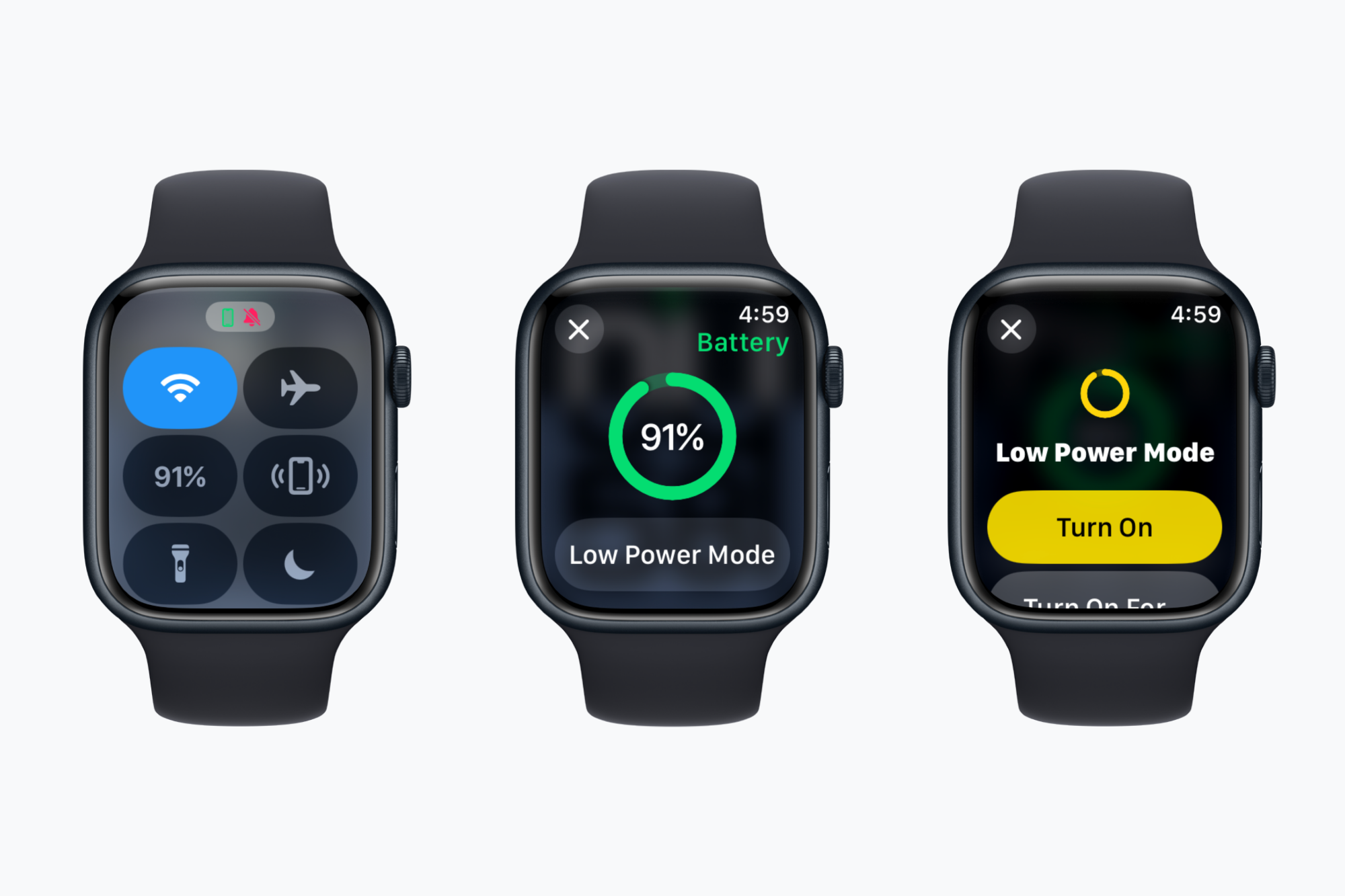 Enable Smart Power Mode on Apple Watch.